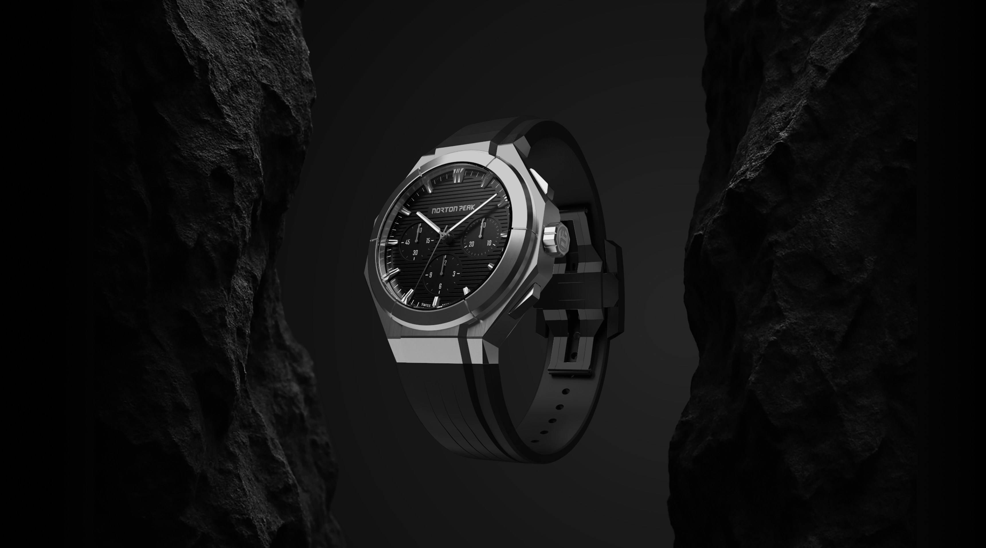 Watch in a dark mineral environment